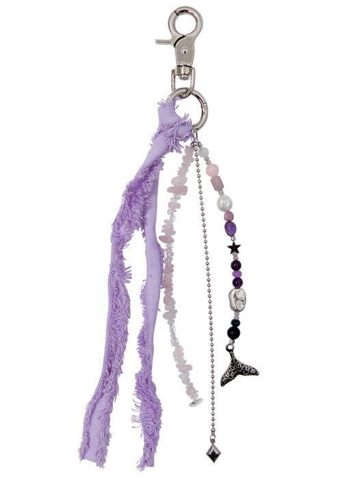 

runningHIGH PURPLE BEADS MIX WHALE KEYRING [PURPLE] F