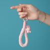 Xiaohongshu Plush Cardigan Cat Lanyard & Fluffy Bag Charm: Anti-lost, Portable, Trendy Doll Accessory