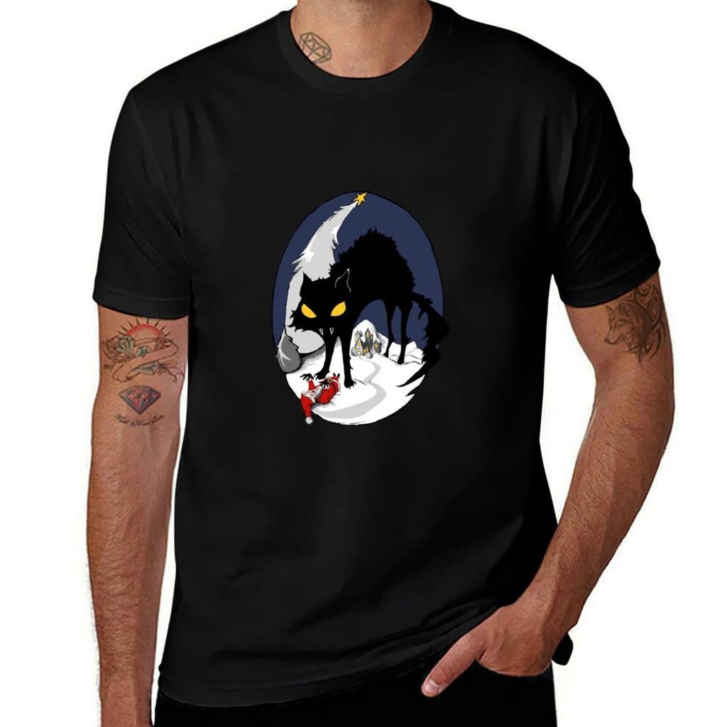 Yule Cat Tshirt Holiday Party Tshirt For Unisex