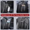 Leather Car Seat Side Storage Bag Hanging Auto Seat Organizer Tissue Holder Cup Holder Mesh Storage Pocket for Phone Bottle