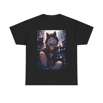 Waifu Anime T-shirt Girl Graphic Cartoon Retro Gaming Unisex Heavy Tee Gamer  Unisex T-Shirt