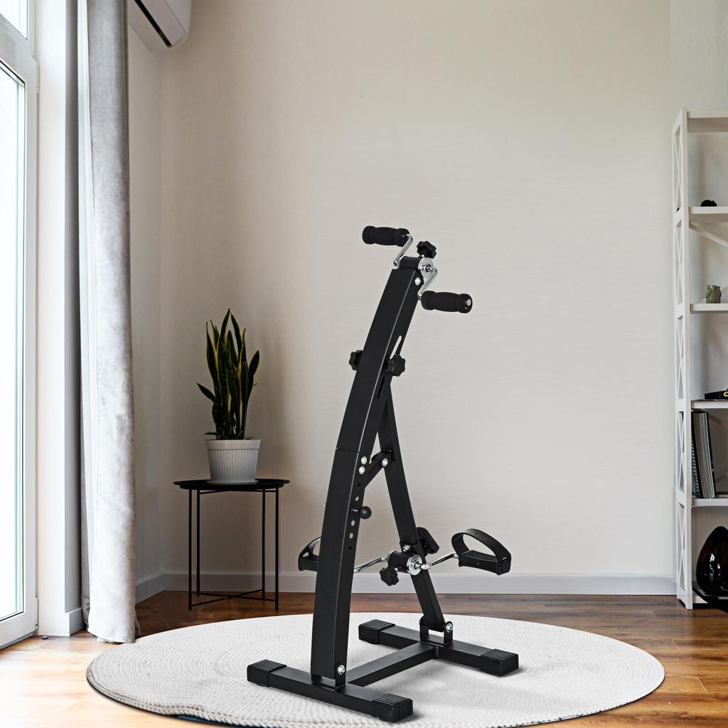 Stacionární rotopední pedálový trenažér pro rehabilitaci paží a nohou 40D x 42,5Š x 100V cm nastavitelná výška řídítek černý