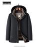 Men's 2025 Winter Hooded Down Jacket with Removable Liner - Thickened and Warm Casual Wear