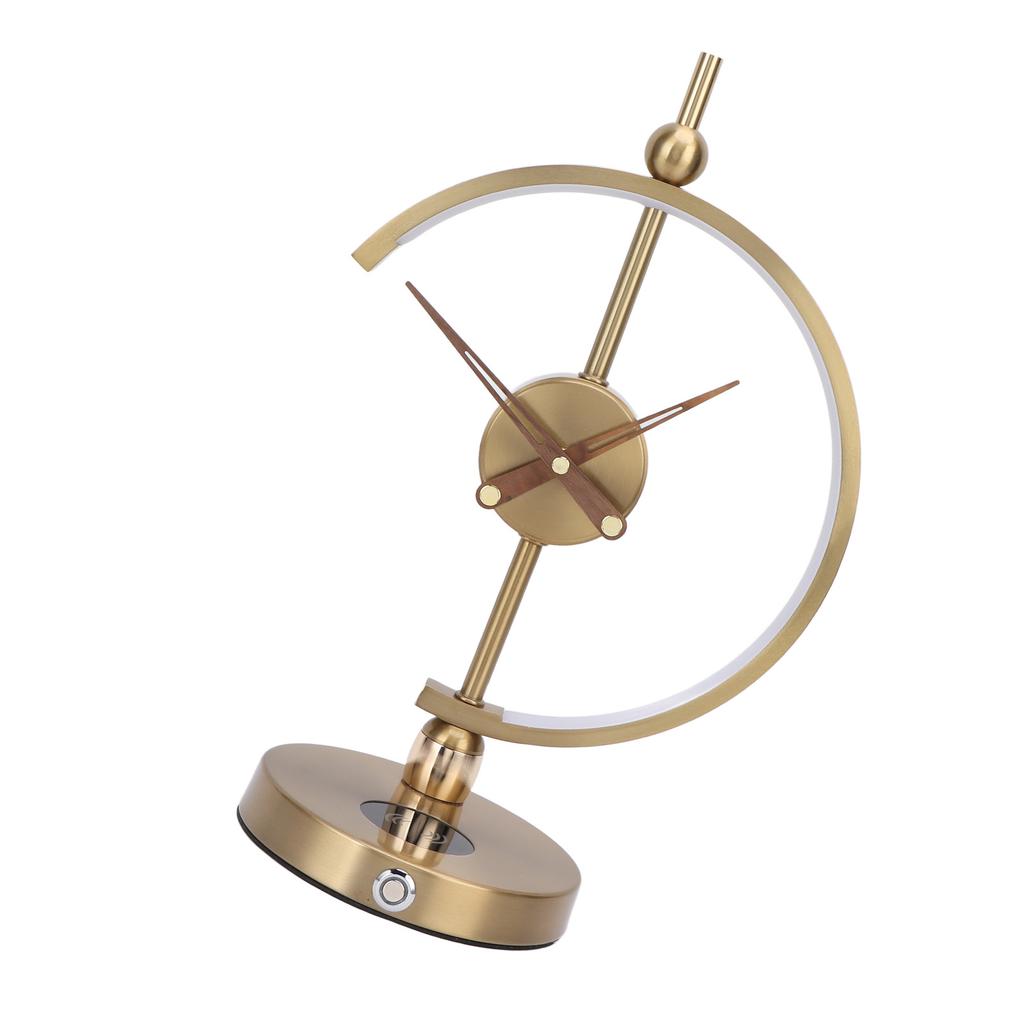 LED Clock Lamp Beautiful Stylish Silent Clock Table Lamp Ornament with Wireless Charging Base 12W AC