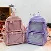 Zaino a Spalla in Nylon per Studenti Universitari X90D Itabag Giapponese Trasparente Grande Capacità Borsa Scolastica per Esposizione Spille Anime