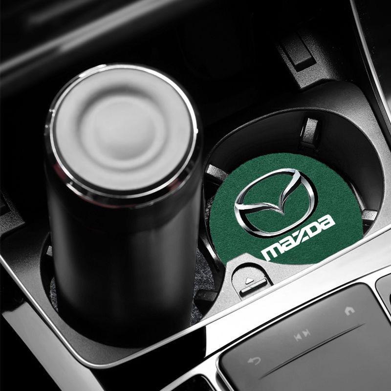 Car Coaster Water Cup Slot Non-Slip Mat Felt Pad Cup Holder Mat for Mazda 3 Bk Bl 323 Axela Atenza CX-3 CX-4 CX5 Car Accessories