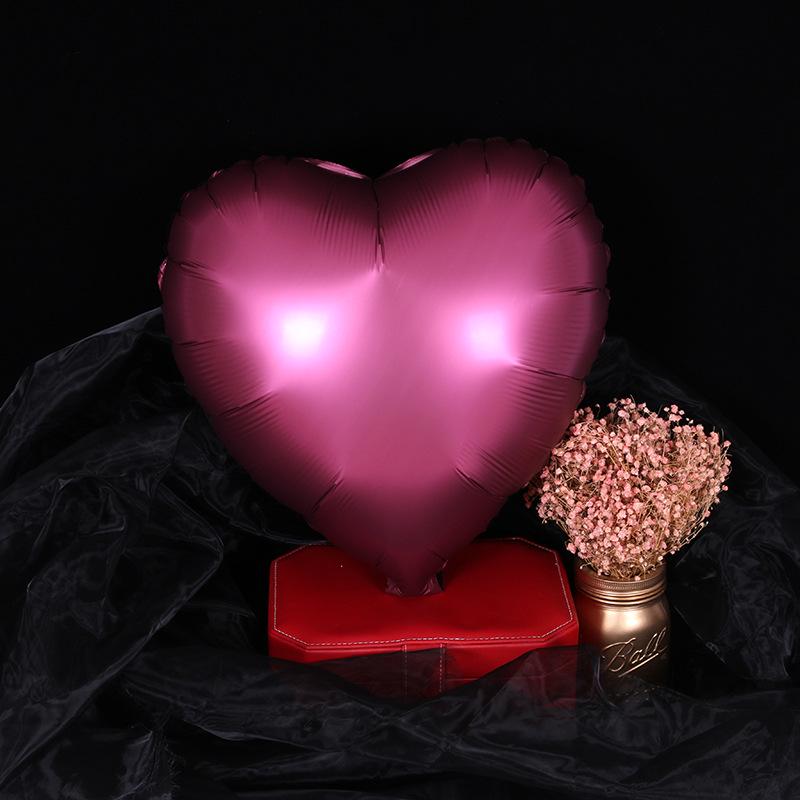 Heart-Shaped Metallic Balloon & Star Foil Balloon Set, 18-inch Birthday Party Decor