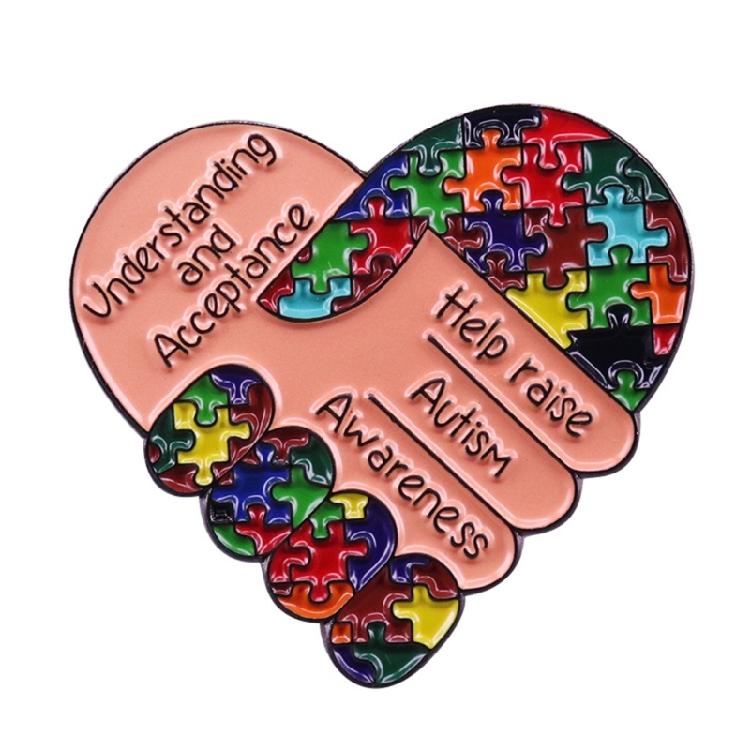 

Puzzle Enamel Lapel Pin Autism Support Gifts Autistic Pride Earrings Jewelry 1