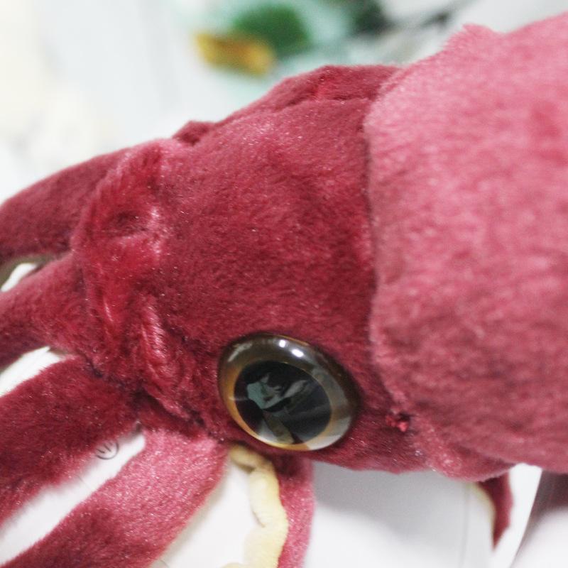 Burgundy Deep Sea Squid Plush Toys Simulation Octopus Octopus Creative Doll Wildlife Pillow