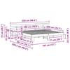 Bed Frame with Headboard Brown 180 x 200 cm Solid Pine Wood