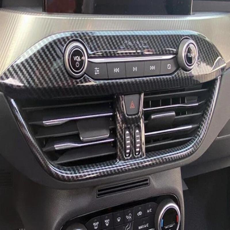 For Ford Focus MK4 Carbon Fiber Look Interior window swtich gear Steering Wheel Headlamp air Switche Button Cover Trim