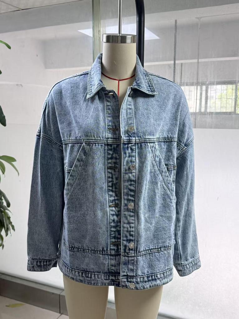 2026 Europäisch-Amerikanische Mode Denimjacke: Lässiger, vielseitiger Stil für Damen