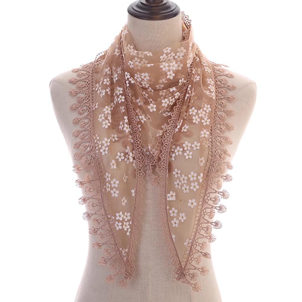 

Korean Floral Tassel Shawl: Lightweight Summer Sun Protection Scarf хакі