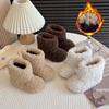 Girls' Warm Fur Cotton Shoes - Winter 2025, Plush Velvet Lined