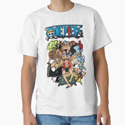 Strohhut Crew-One Piece Klassisches T-Shirt T-Shirt Hergestellt in US/AUS Größe S-2XL Unisex T-Shirt