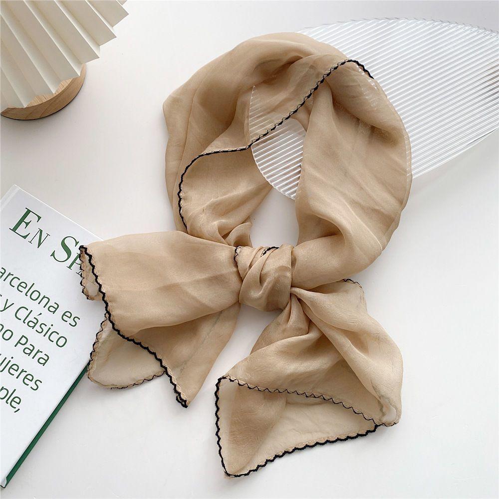 Tencel Square Scarf Women's Summer Thin Sunscreen and Neck Protection Versatile Summer Scarf