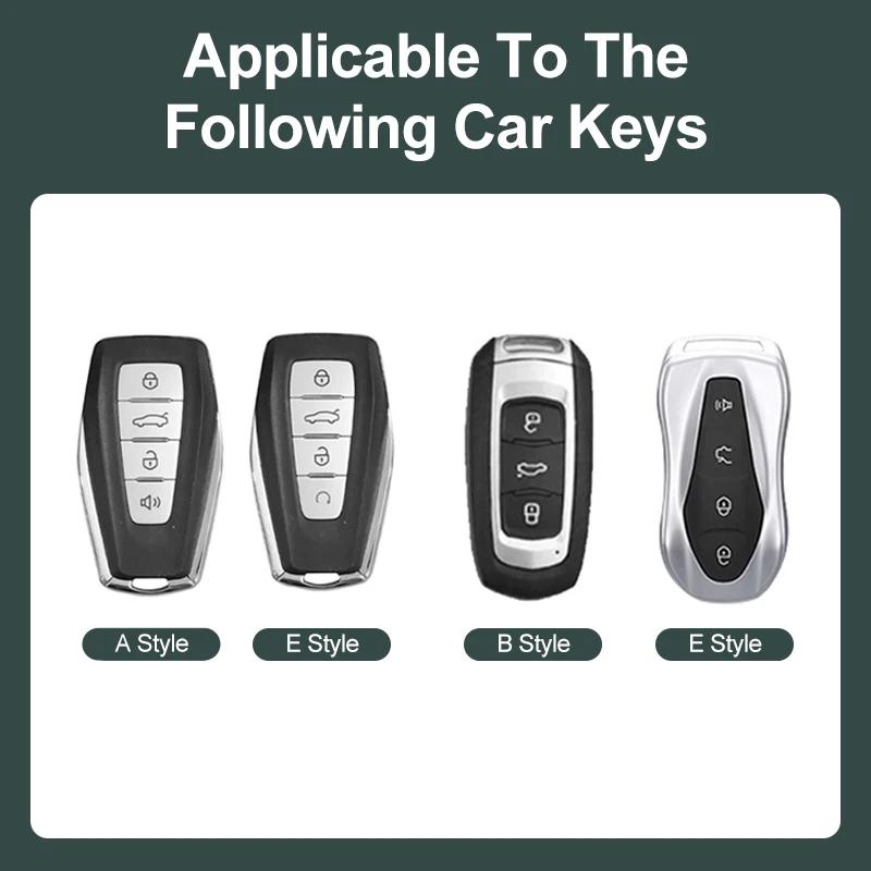 Leather Car Remote Key Case Cover for Geely for Geely Coolray X6 X7 EX7 Emgrand Global Hawk GX7 Kulrey GT GC9 Atlas Boyue NL3