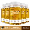 Cápsulas de Óleo MCT de Alta Pureza, 3000mg, Fórmula Potente, Adequado para Homens e Mulheres