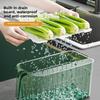 Refrigerator Sealing Belt Cover Plate with Handle Food Grade Stackable Fruit and Vegetable Preservation Box