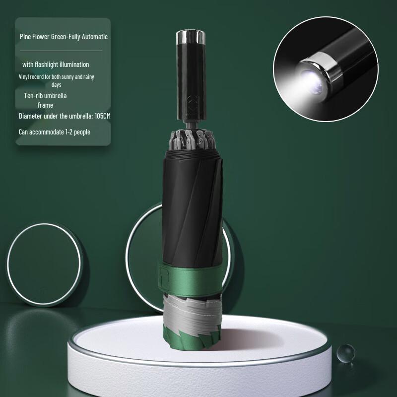 XU QING Automatic Folding Umbrella with Reflective Strip