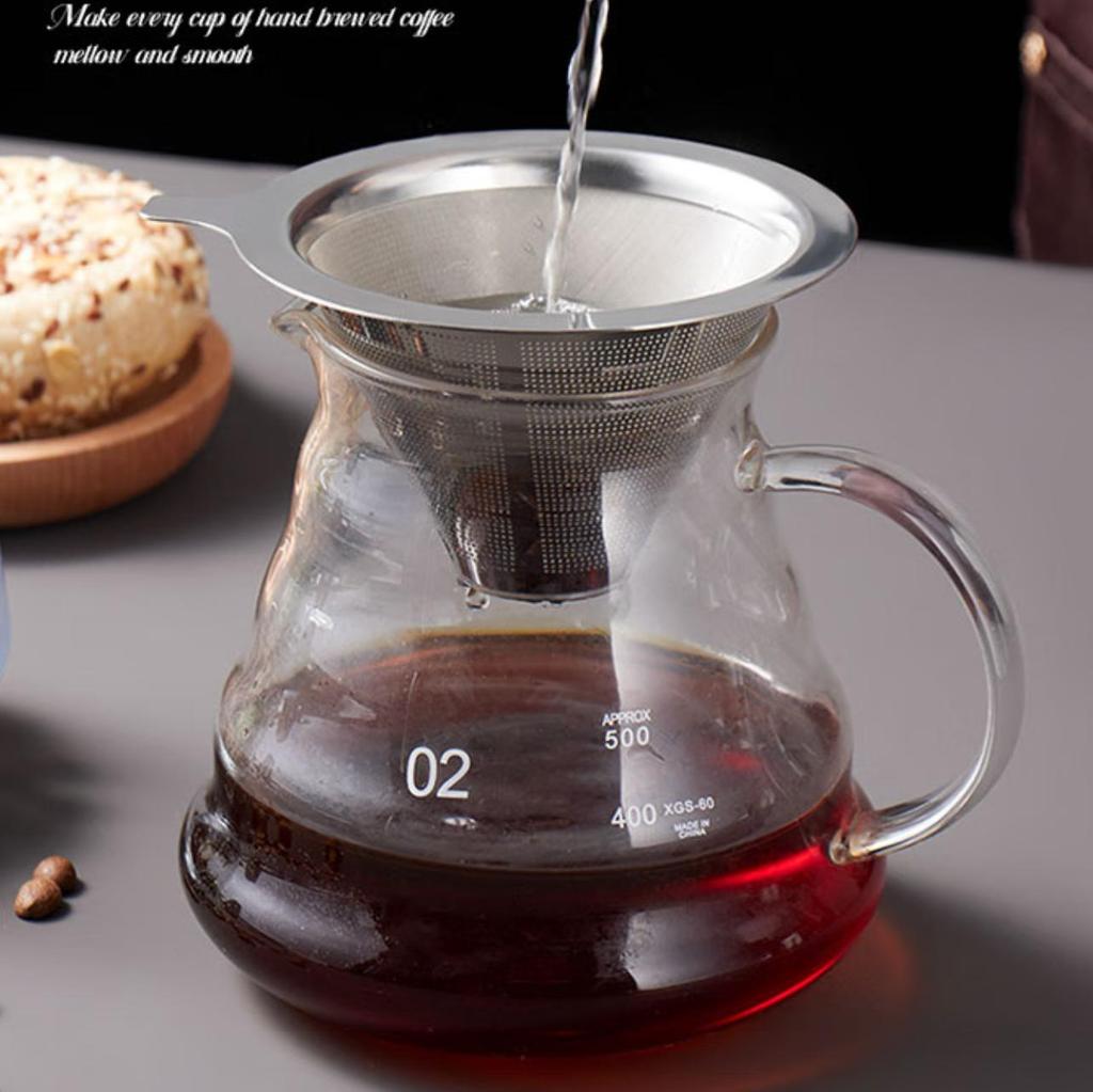 Filtr do kawy Baijie, Filtr do kawy pour-over, Bez papierowego filtra, Lejek do filtra do kawy drip, Siatka 800 oczek