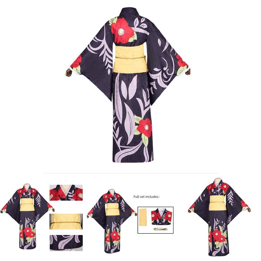 Anime Cosplay Costume For Demon Slayer Characters Featuring Shinobu Kochou Made From Polyester