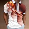 Men's Fashion Striped Zipper Polo Shirt – Short Sleeve Casual Top