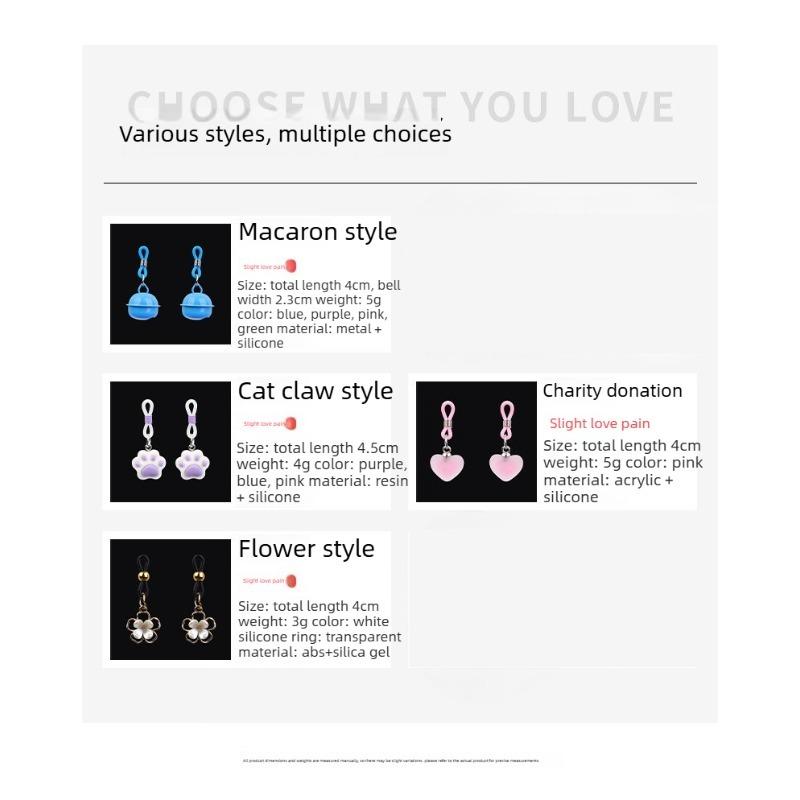 1 Pair Women Silicone Nipple Clamps Chest Clitoris Stimulation Small Bell Breast Clips Sex Toys For Women