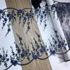 (3 colors) 1m x 23.5cm Floral Embroidery Lace, Embroidered Mesh lace fabric for Lingerie, Bra, Underwear, Dress, Doll, Home Decro and Crafting