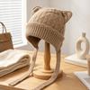 Windproof Cat Ear Knit Hat 3D Cat Ear Head Cover Durable Soft Beanie  Outdoor