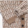 Fendi Jug054 Aobg F1m09 Ff Jacquard Wool Kids Cardigan