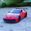 IVQR6 1:32 Porsche 911 GT3 Supercar Alloy Car Model With Pull Back Sound Light Children Gift Collection Diecast Toy Model
