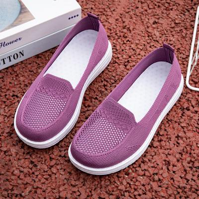 Damen Sommer Ballerinas 2024 Neuer Stil Mesh Atmungsaktivität Lässig Vielseitig Bequem Rutschfest Abriebfest Plateau Schuhe