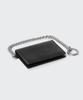 Musinsa Standard Crinkle Leather Chain Fold Card Wallet [Black]