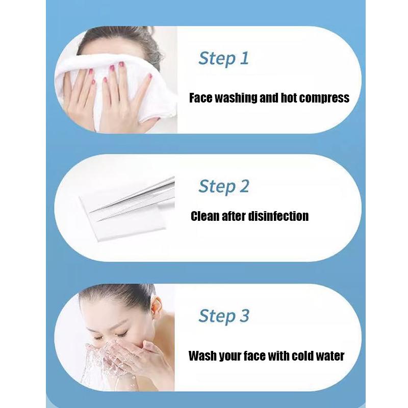 Stainless Steel Blackhead Remover Kit Comedone Extractor Acne Tweezers & Beauty Needles for White/Black Heads
