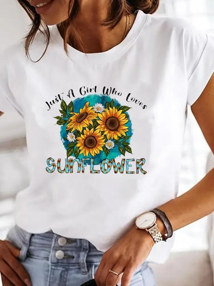 Casual Cotton Ladies Fashion Female Graphic Tee Short Sleeve Women Love Heart Trend Sweet Print Summer T Clothing T-shirts 2024