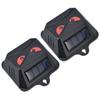 2pcs Animal Repeller Red LED Strobe Lights Waterproof Design Solar Automatic Charging ABS Housing