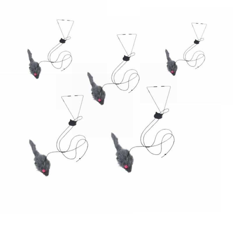 Interactive Door Hanging Cat Toy with Black Mouse Teaser - Entertain and Exercise Your Cat Toy for Indoor Cats Play Supplies