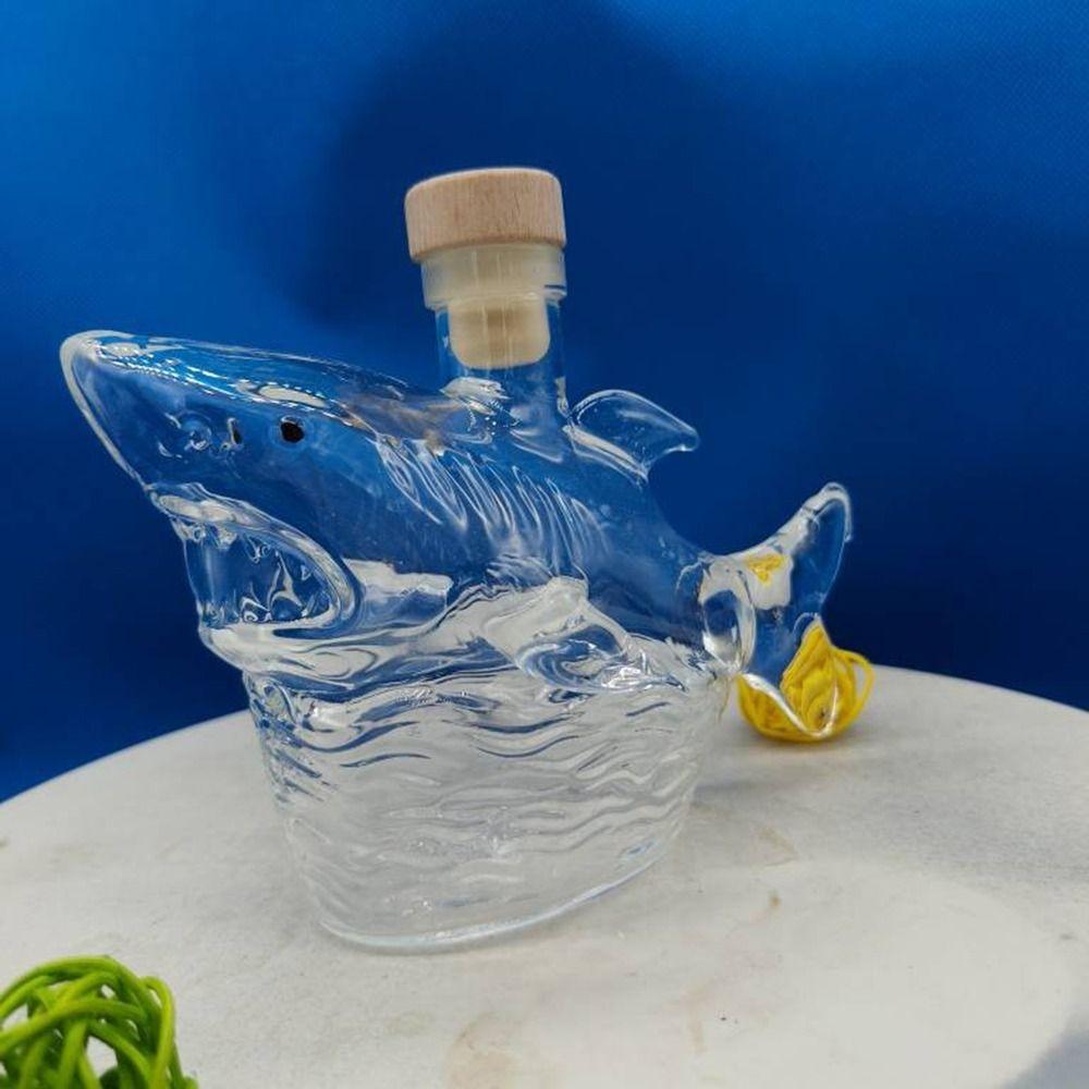 Shark Statue Wine Bottle 320 Ml Wine Decanter Fun Whiskey Bottle  Home Bar