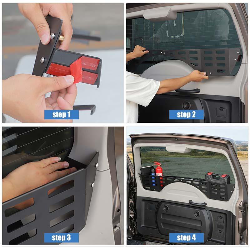Car Trunk Side Window Storage Fence Bracket Shelf Fit For Mitsubishi PAJERO 2007-2021 Car Interior Accessories