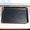 30cm Square Zelkova FRP Tray Black with Red Lacquerware Made In Dishwasher Safe J-kitchens (Tray/Serving Tray) Rim, Non-Slip, (Strong Resin), Japan,