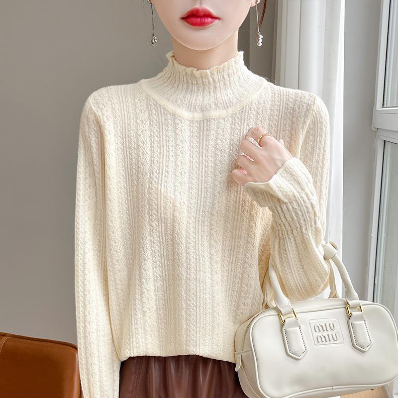 Women S Half Turtleneck Long Sleeve Pullover Top For Commute Casual Wear