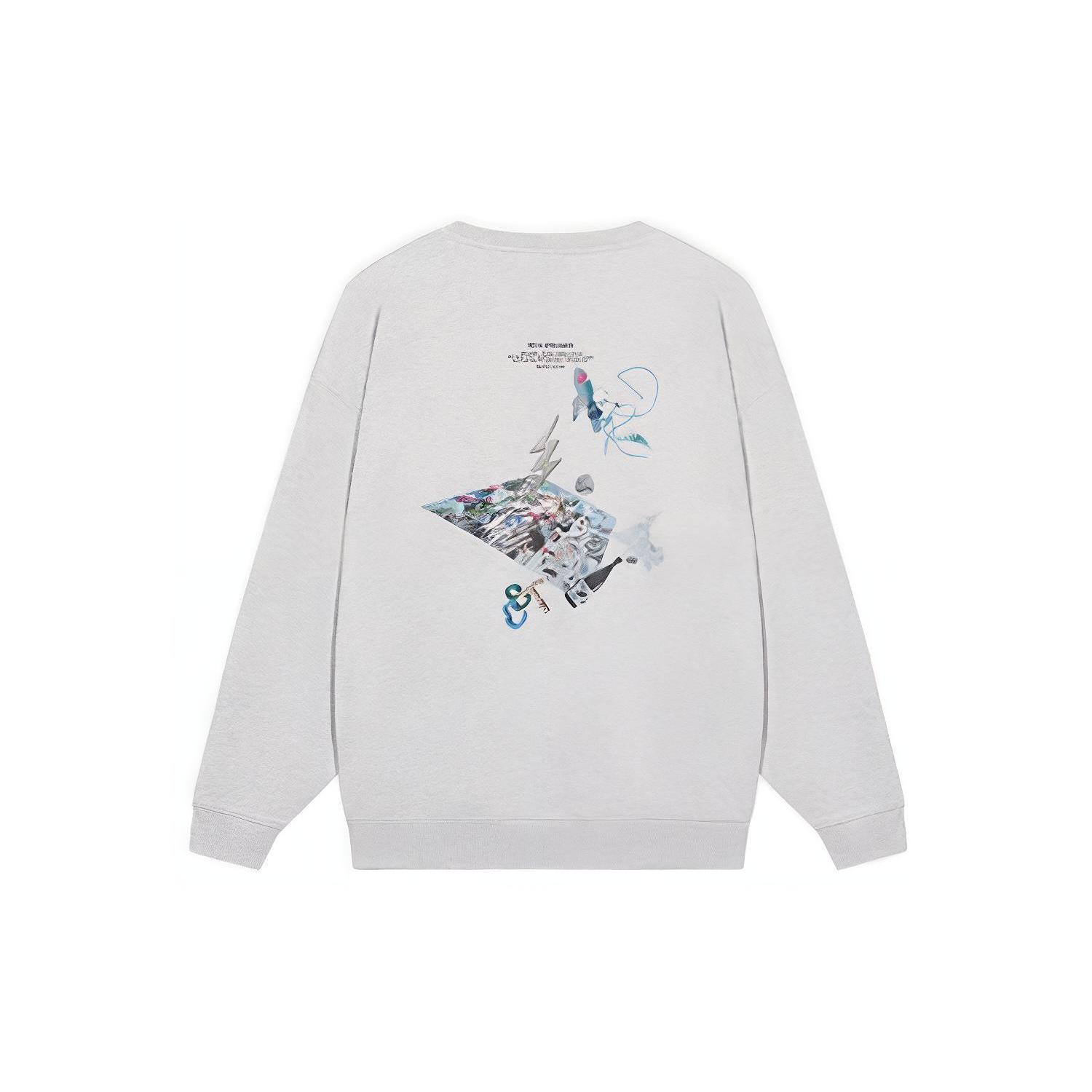 Li Ning Wade Collection Sweatshirt Unisex Heather Gray Tile Gray AWDSI39-2 XXXL
