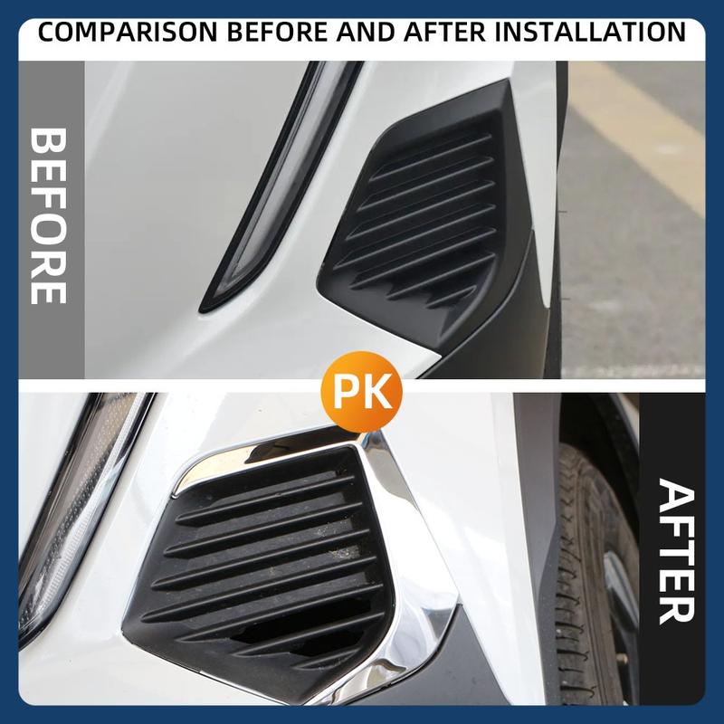 For Peugeot 2008 208 2020 2021 2022 2023 2024 Stainless Steel Car Front Fog Light Lamp Frame Covers Trim Accessories