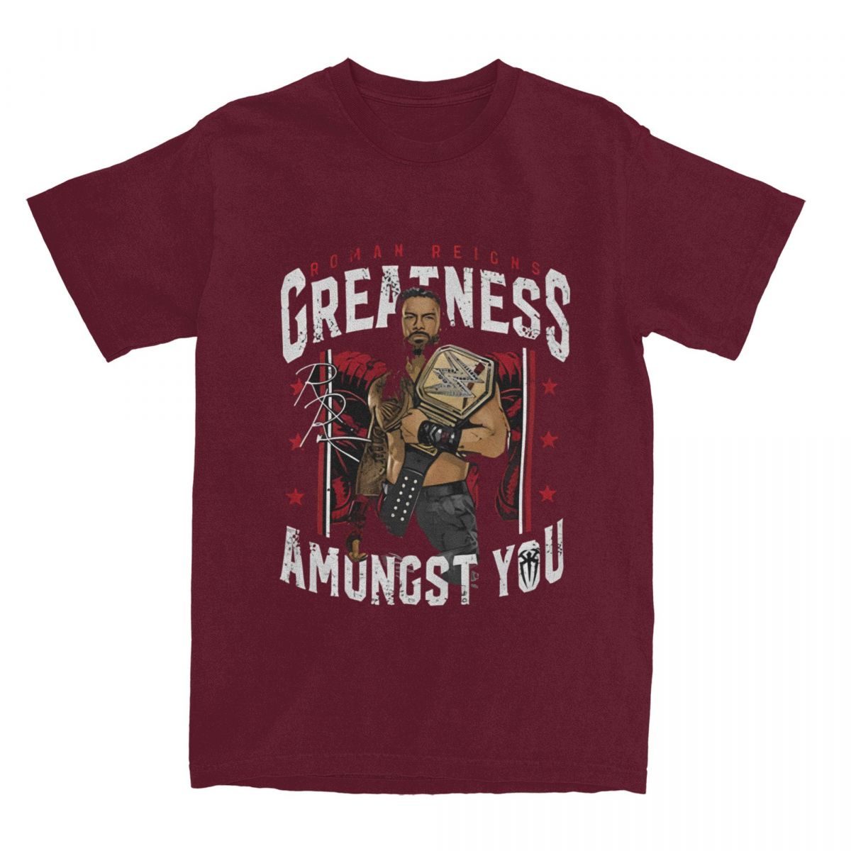 

Винтажные футболки Roman Reigns Wrestling Winner для мужчин и женщин из хлопка с принтом XXXXXL бордовый