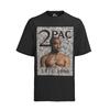 Maglietta Unisex Cotone Oversize Taglia Larga 2pac 1971 1996 Hip Hop Memoria Tupac Shakur RIP Rapper Musica T-shirt da Uomo -