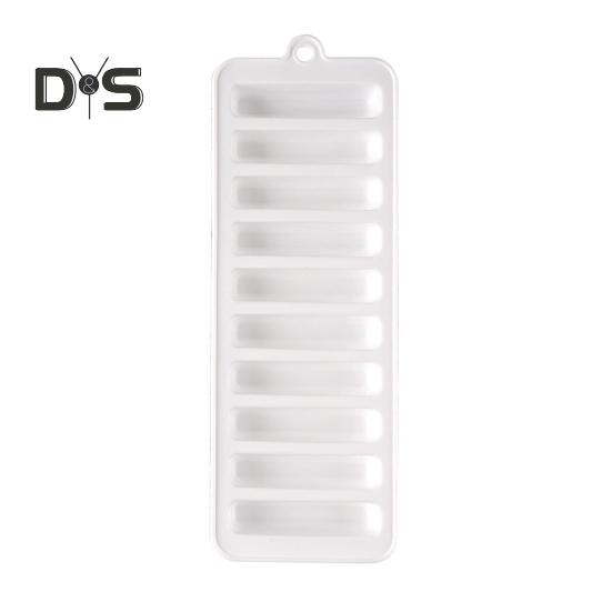 

Силиконовая форма для шоколада, лоток для кубиков льда, емкостью 20 мл, легко снимается с отверстием для подвешивания, домашние карандаши, инструменты для изготовления конфет белый