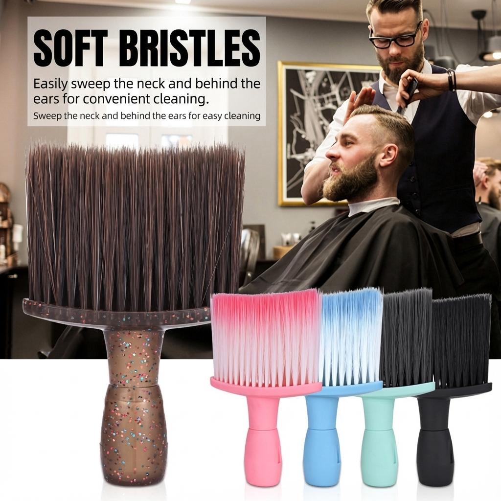 Hair And Dust Cleaning Brush Soft Bristle Design With Standup Base For Home Salon Use