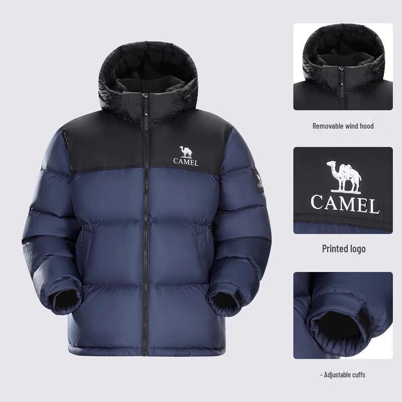 CAMEL Унисекс Зимняя пуховая куртка для спорта с капюшоном M