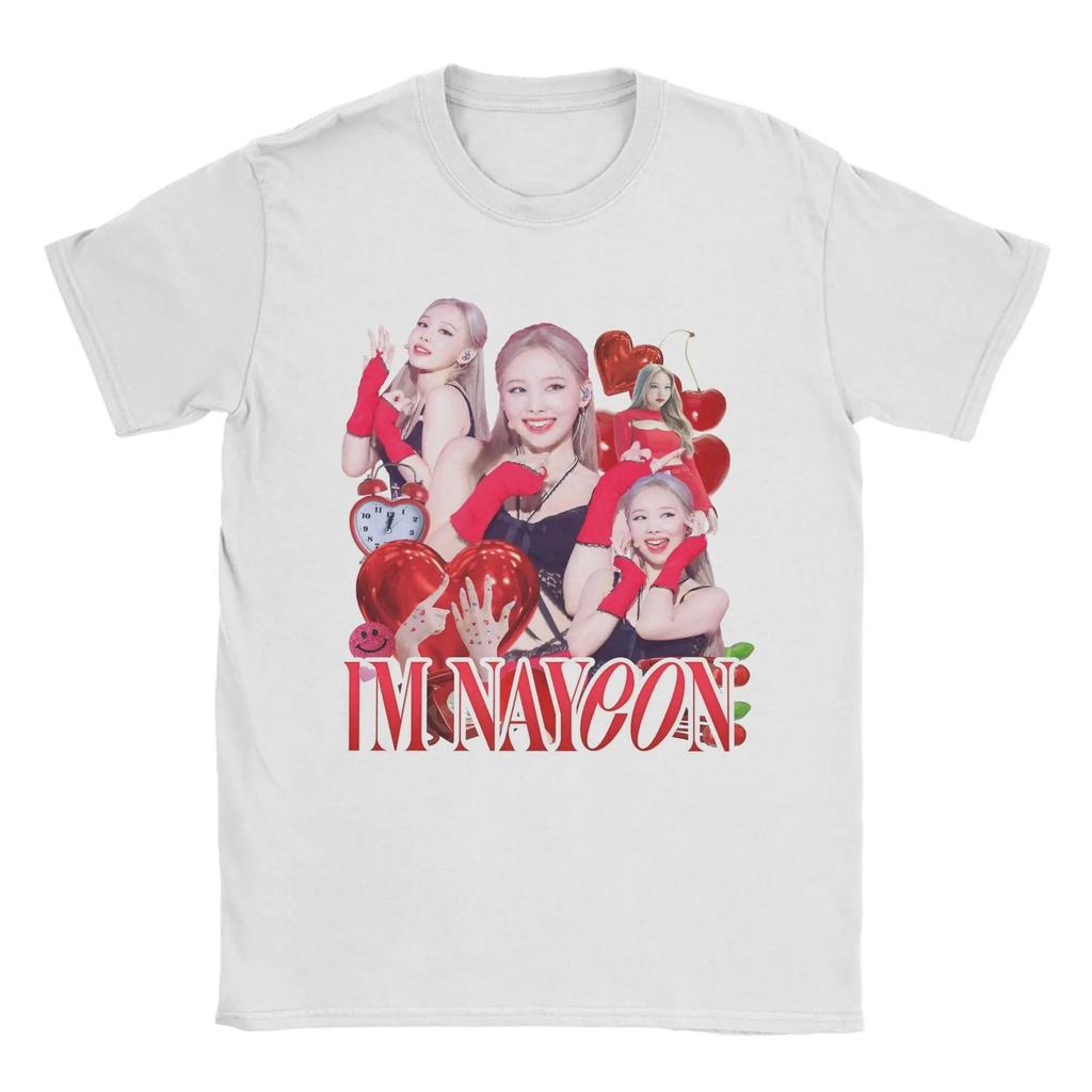 2026 Summer Fashion Trendy Tee Streetwear Im Nayeon Kpop Twices Tshirts Men's Women O-neck Short Sleeve Clothes Cotton Summer Clothing